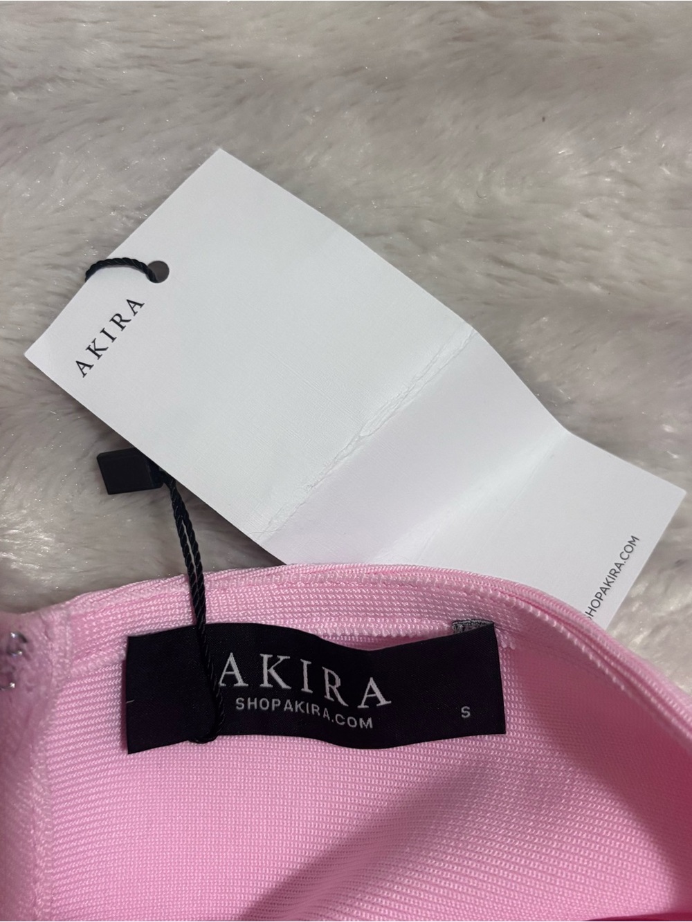 AKIRA Light Pink Crop Top with Branded Tag - Picture 8 of 11